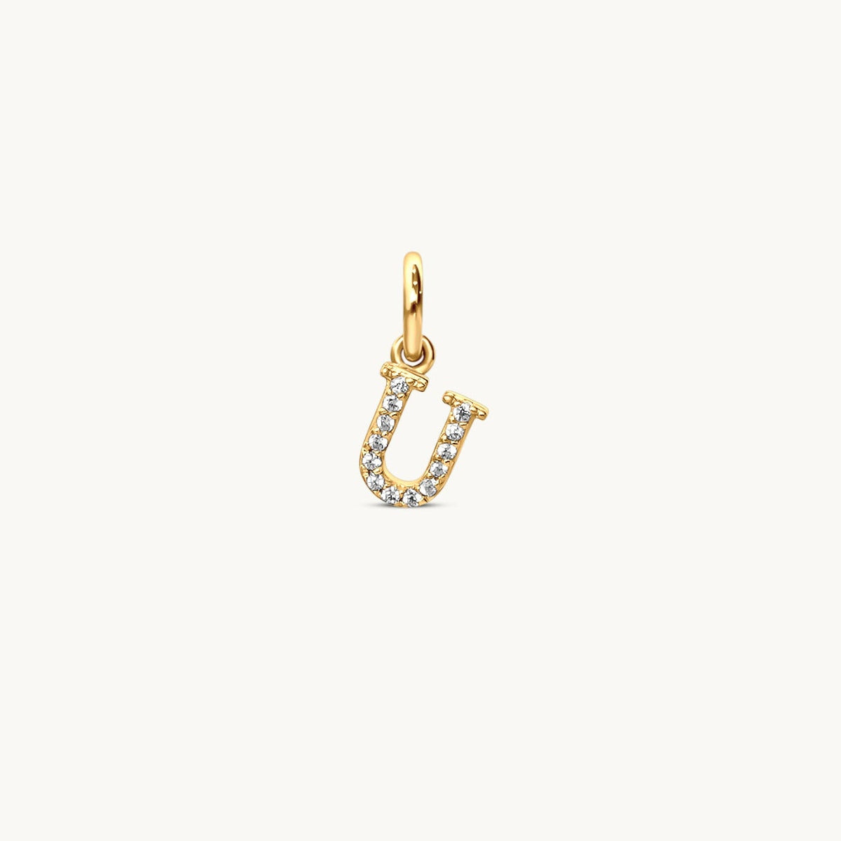 U - Sparkle Letter Charm