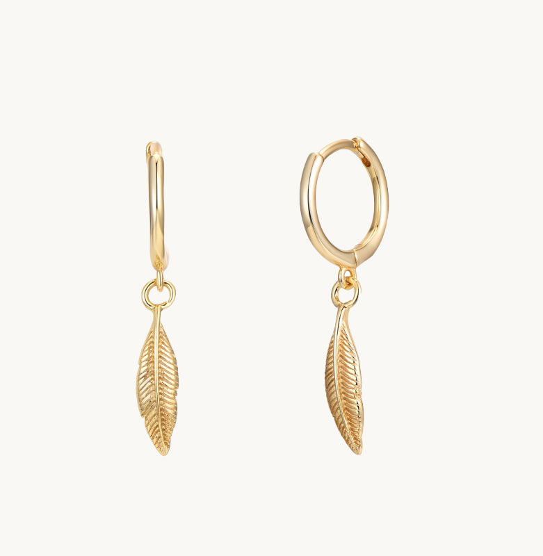 Light Feather Hoops