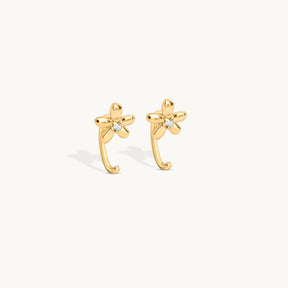 Huggie Flower Stud