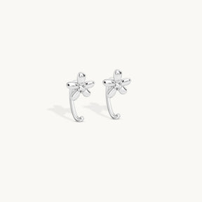 Huggie Flower Stud