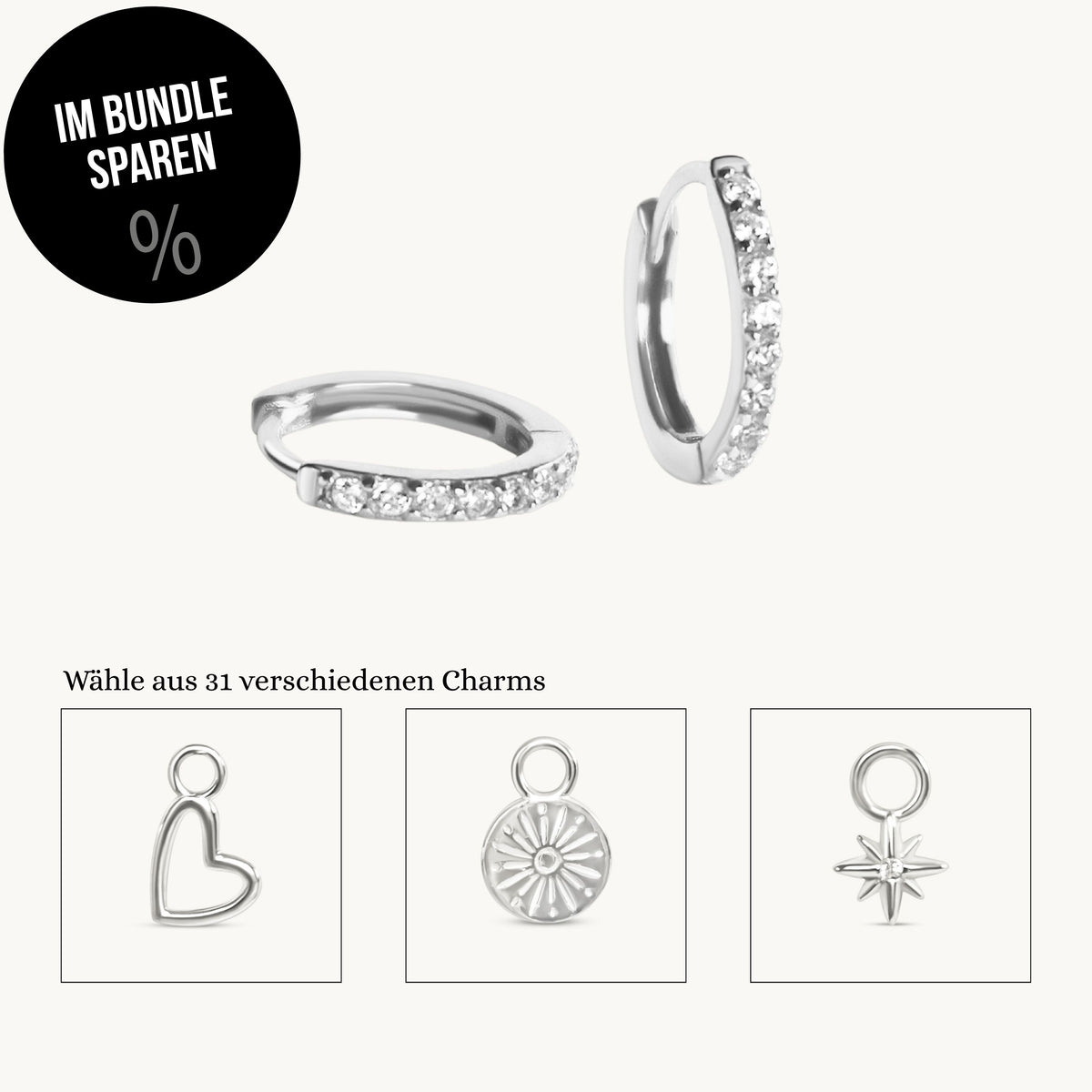 Ohrring Goldie Hoop + Charm Bundle