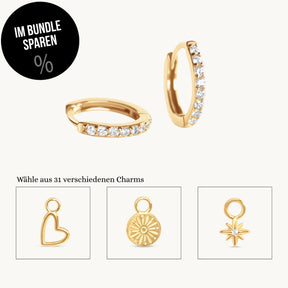 Ohrring Goldie Hoop + Charm Bundle