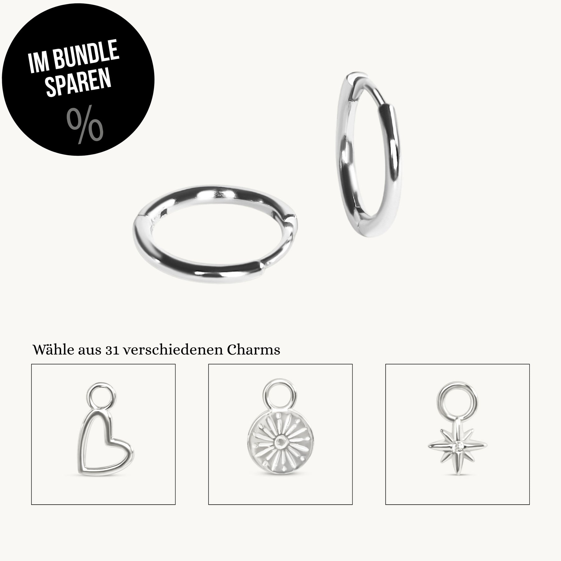 Ohrring Everyday Hoop + Charm Bundle