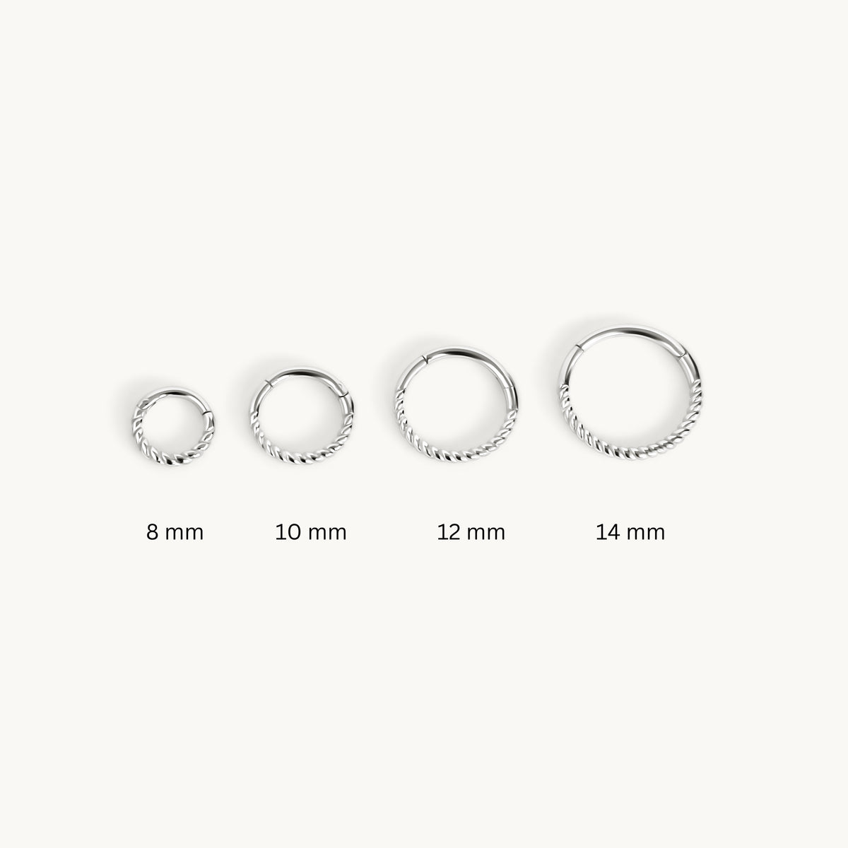 Twisted Piercing Hoop