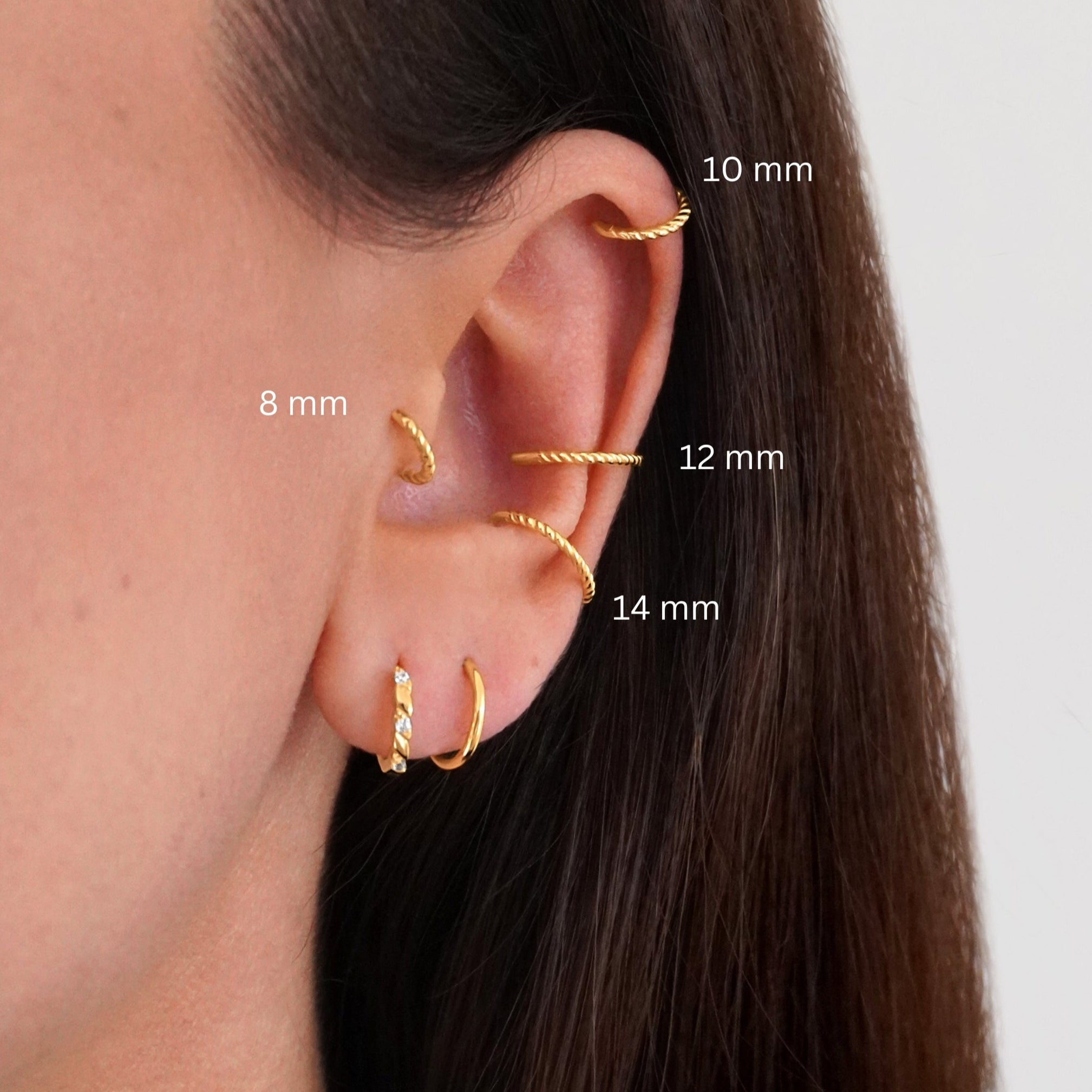 Twisted Piercing Hoop