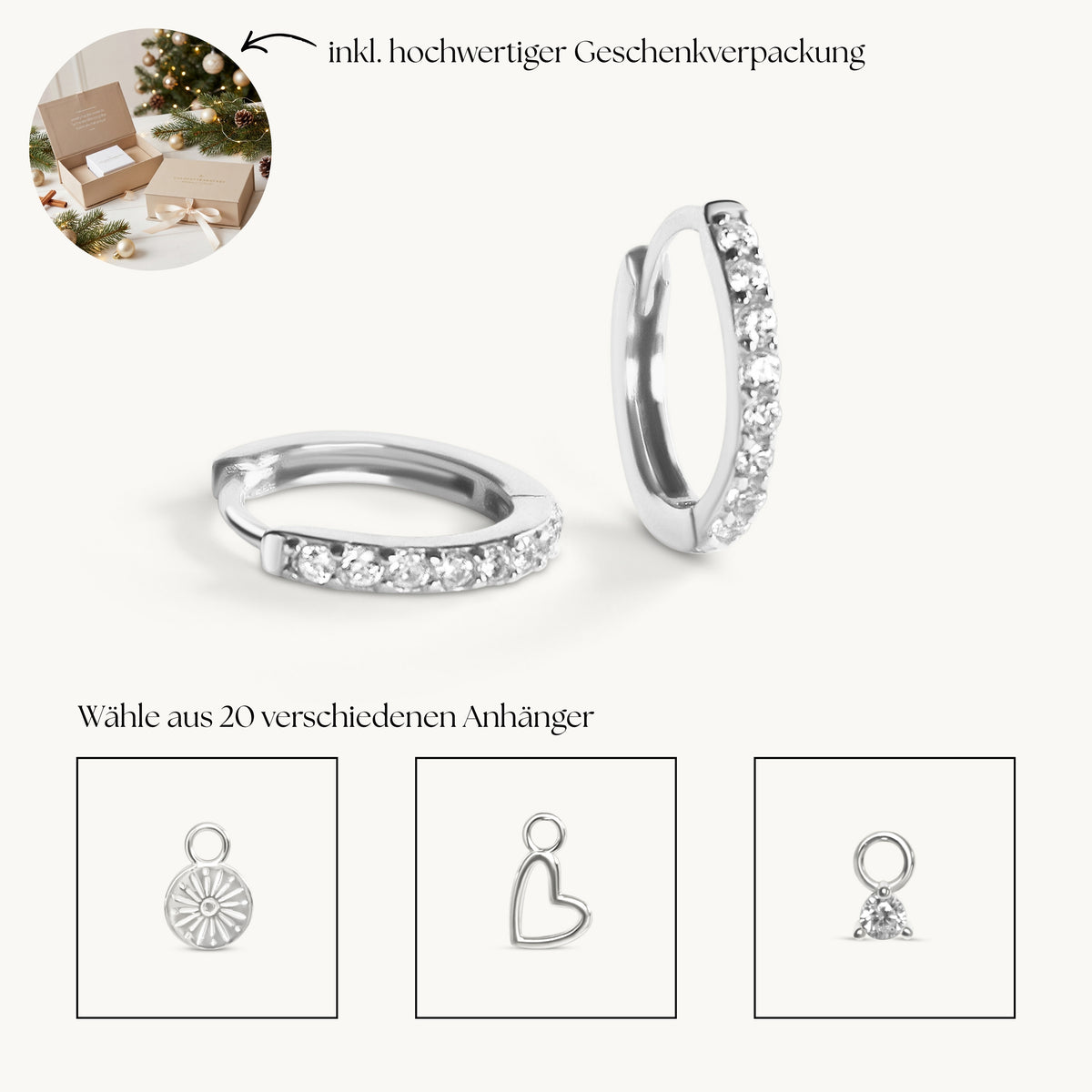 Ohrring Goldie Hoop + Charm Bundle