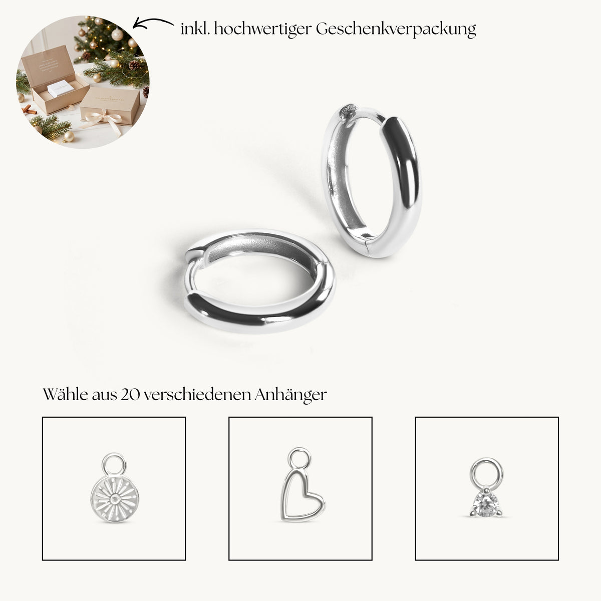 Ohrring Classic Hoop + Charm Bundle