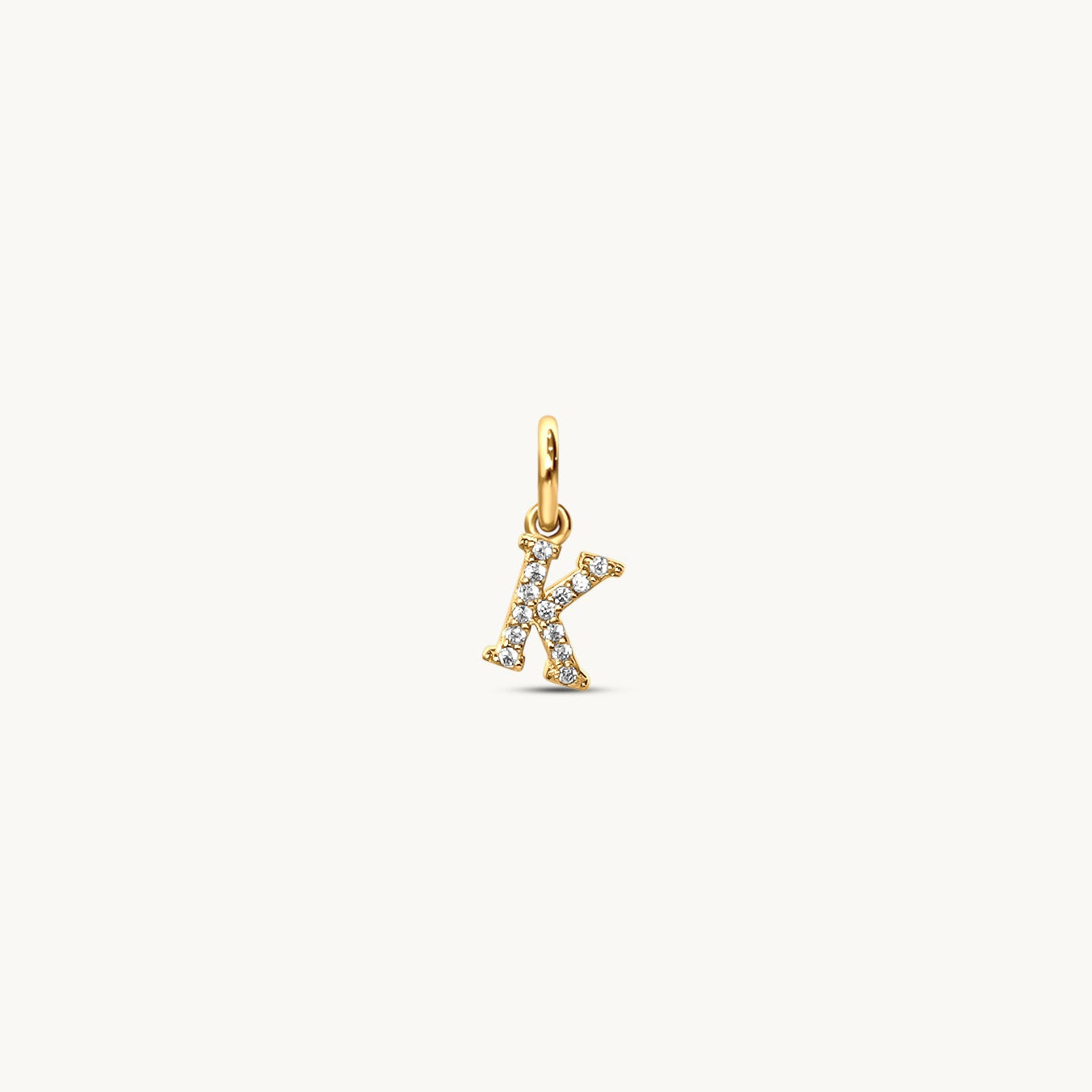 K - Sparkle Letter Charm
