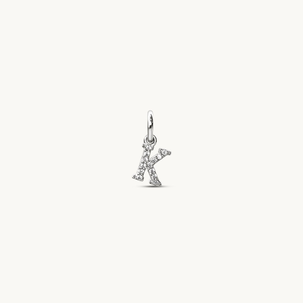 K - Sparkle Letter Charm