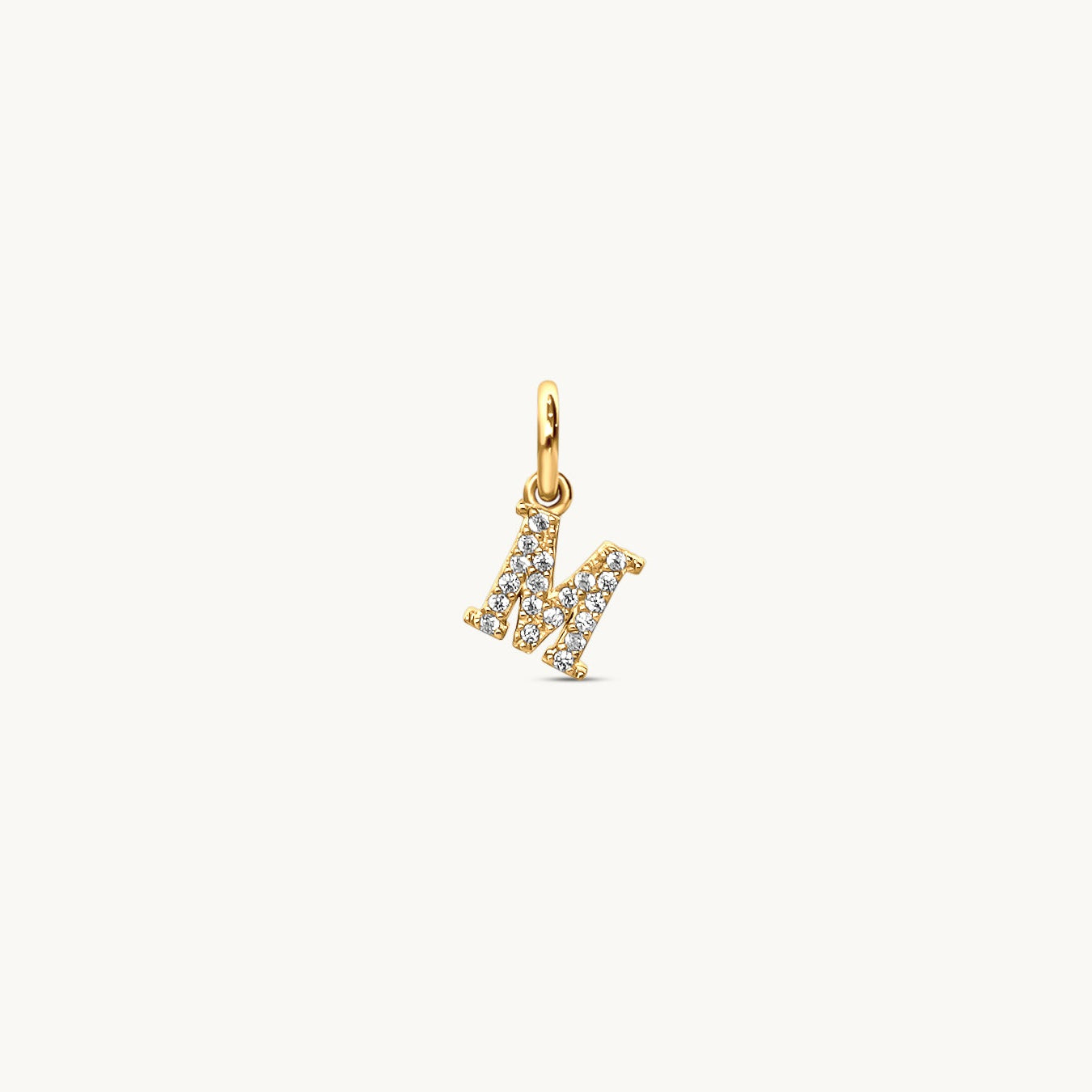 M - Sparkle Letter Charm
