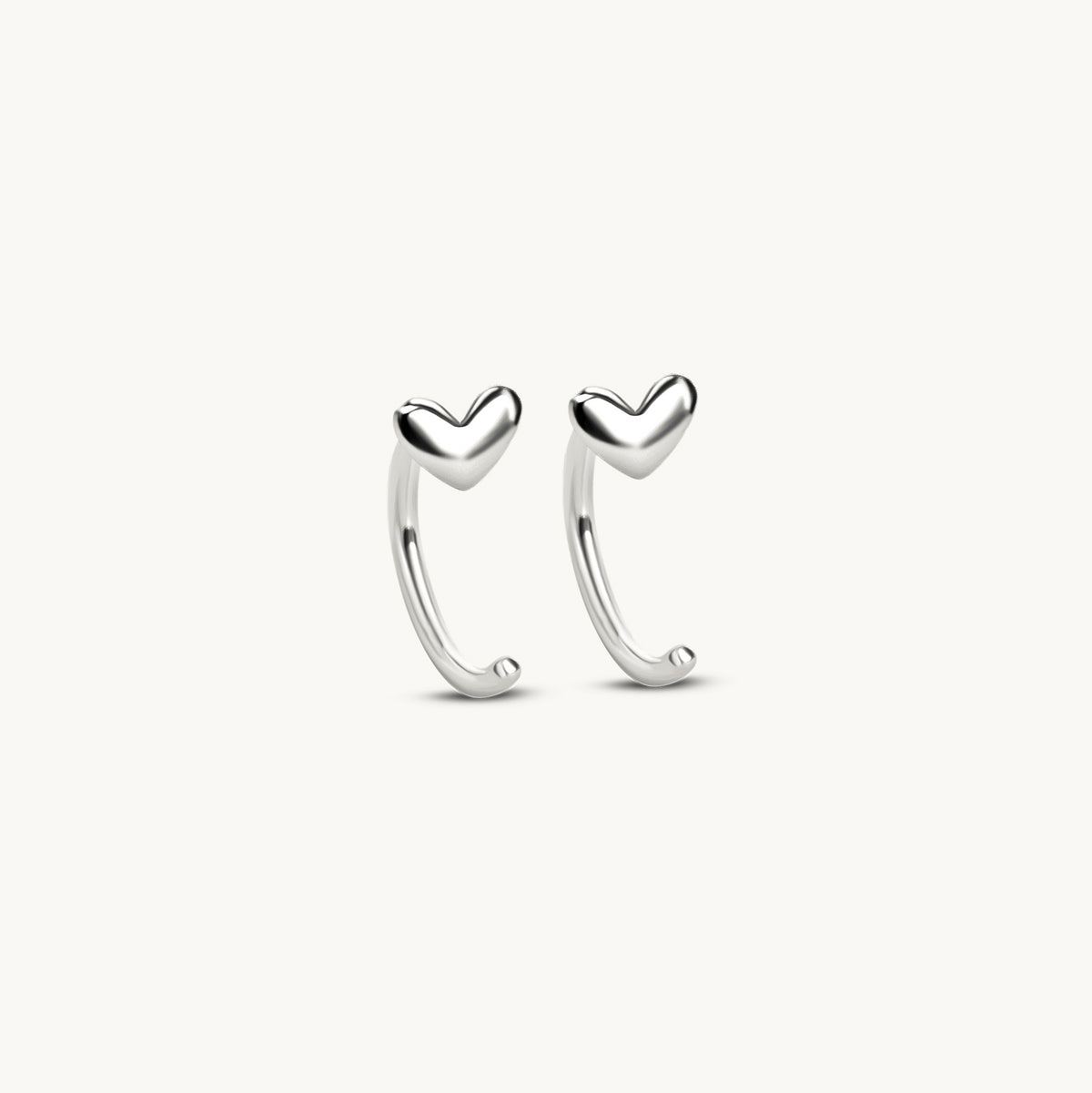 Huggie Heart Stud