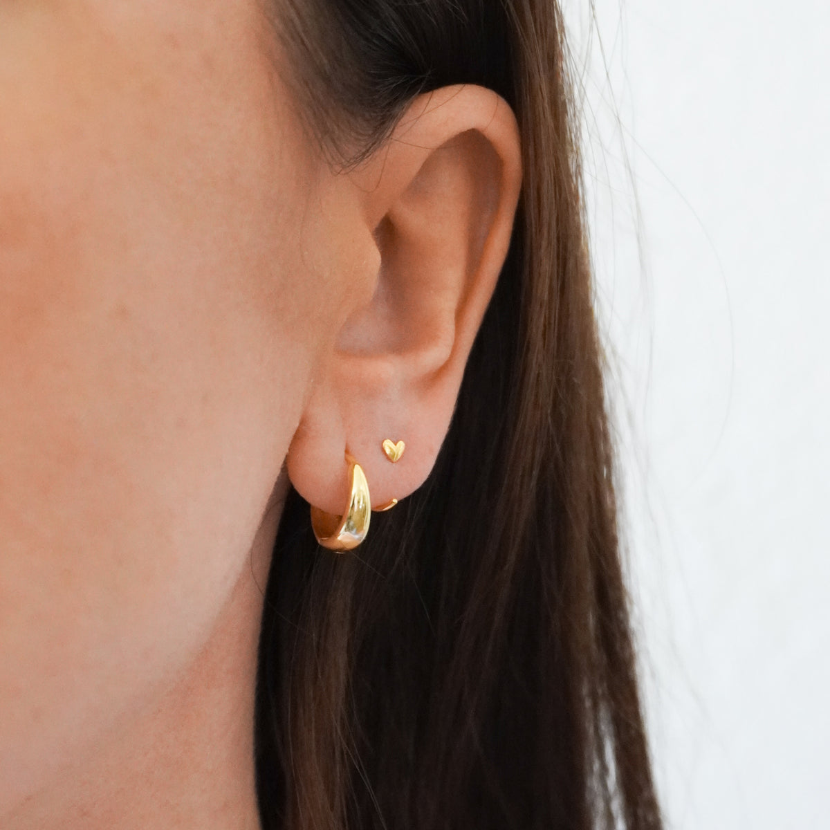 Huggie Heart Stud