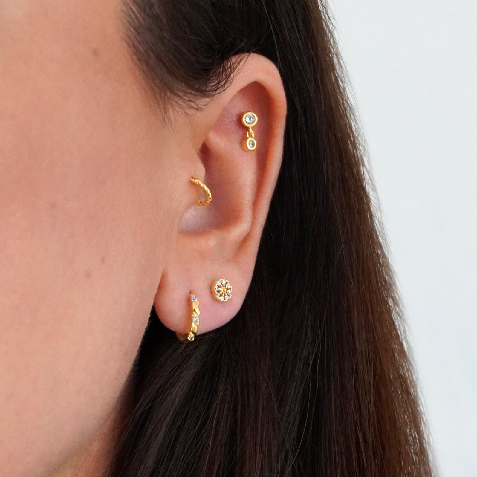 Twisted Piercing Hoop