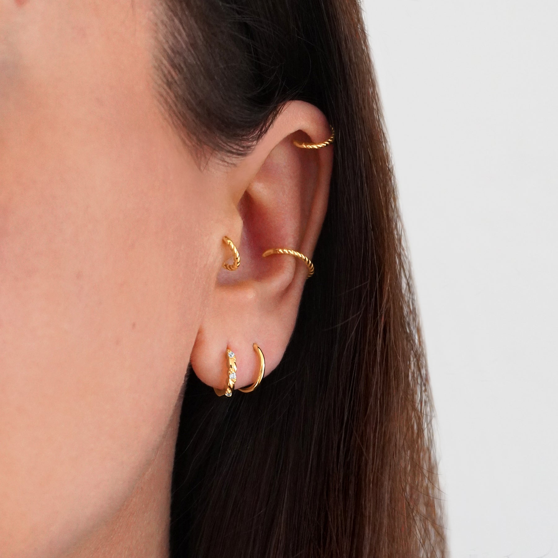 Twisted Piercing Hoop