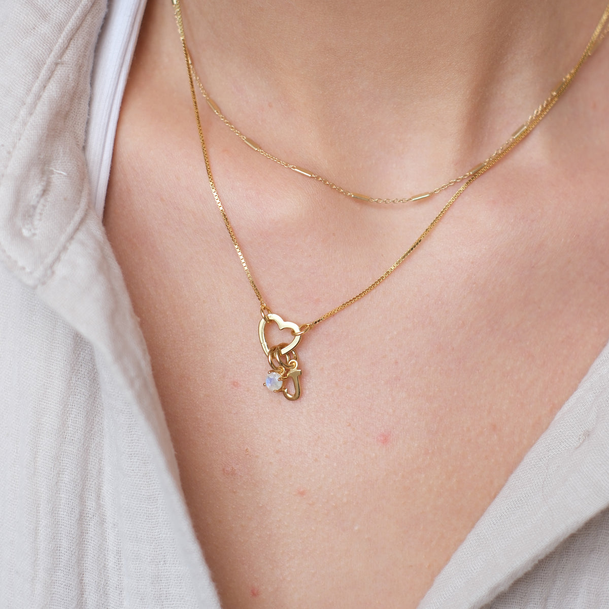 Heart Charm Base Necklace