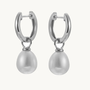 Marfa Pearl Hoop_Silber