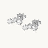 three stars stud silber